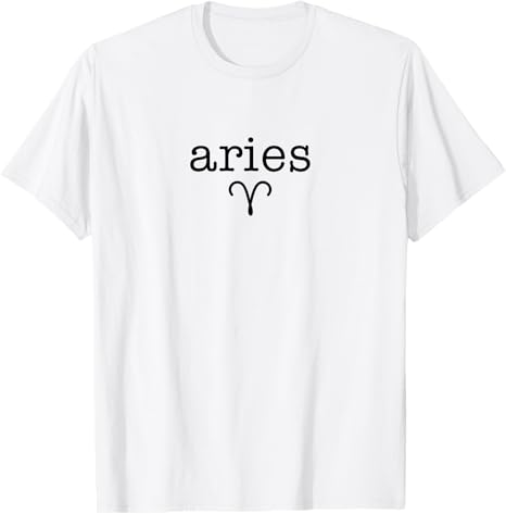 Aries Symbol - Astrology Zodiac Sign Minimalist T-Shirt - Aries T-Shirt for men