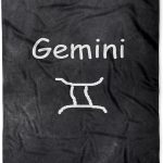 3dRose Gemini Symbol Zodiac Sign Horoscope Chalkboard Design Silktouch Minky Blanket - Gemini Blanket for men