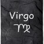 3dRose Virgo Symbol Zodiac Sign Horoscope Chalkboard Design Silktouch Minky Blanket - Virgo Blanket for men
