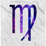 3dRose Virgo Horoscope Symbol - Purple Zodiac Glyph Astrological Star Sign Silktouch Minky Blanket - Virgo Blanket for men