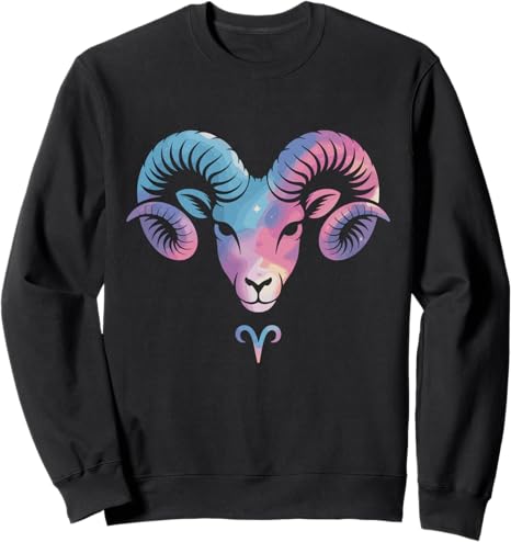 Aries Zodiac Sign Symbol Aries Logo Horoscope Love Aries Sweatshirt - Aries Sweatshirt for men