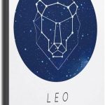 Zodiac Sign Aesthetic -Leo Sign Canvas HD printing poster creative room aesthetics be the perfect wall art decoration for home office gym bar (12x18inch-Framed) - Leo Canvas for men